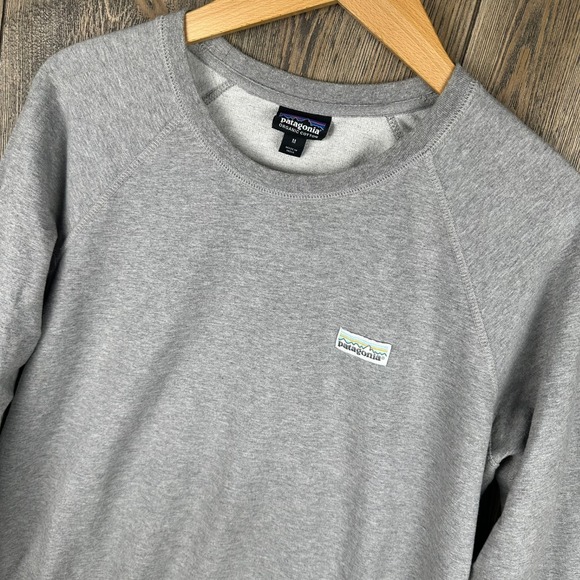 Patagonia Tops - Patagonia Pastel P-6 Label Midweight Crew Sweatshirt Women Medium Feather Grey